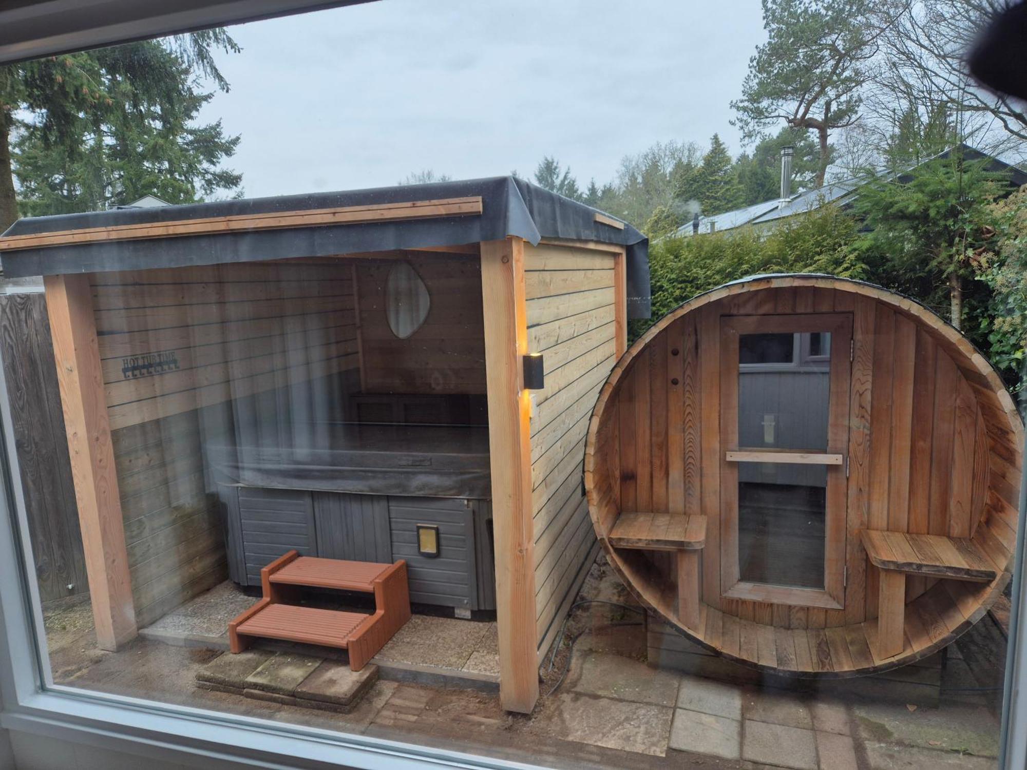 Luxe Boshuisje Met Prive Wellness & Jacuzzi Op De Veluwe Ермело Екстериор снимка